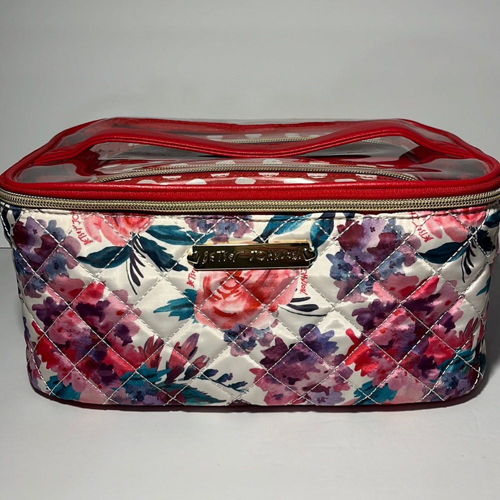Betsy Johnson 3 Piece Floral Travel Toiletry Bag